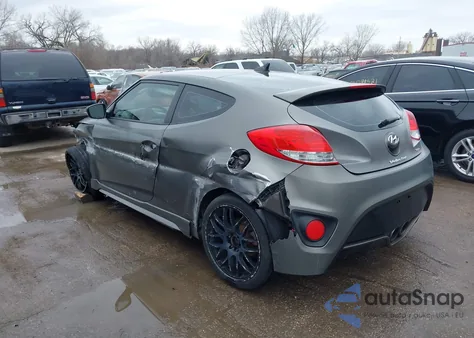 2013 Hyundai Veloster Turbo W/Black из США, поврежденный, VIN KMHTC6AE8DU111777